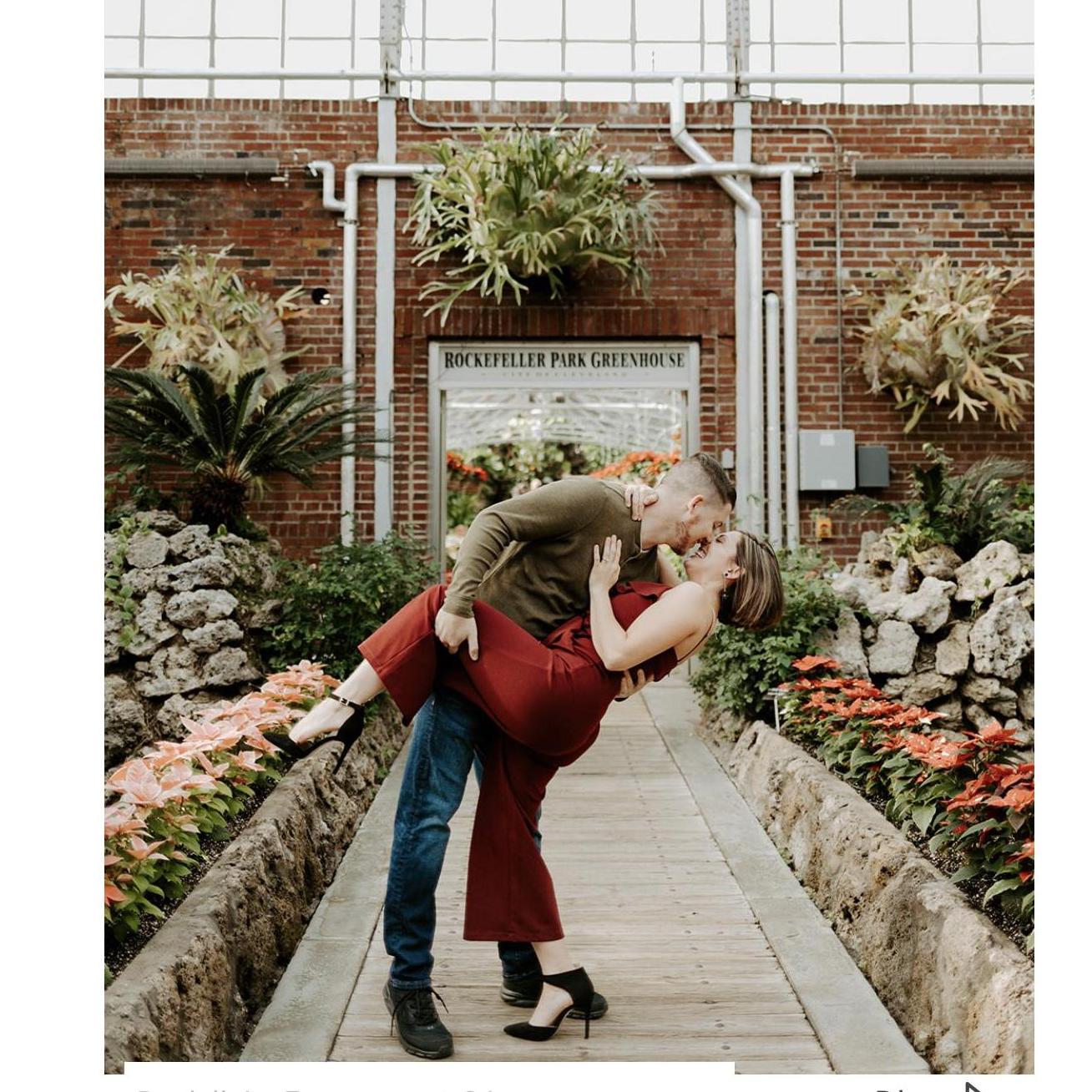 Our engagement photos from the Rockefeller Park Greenhouse in Cleveland, OH