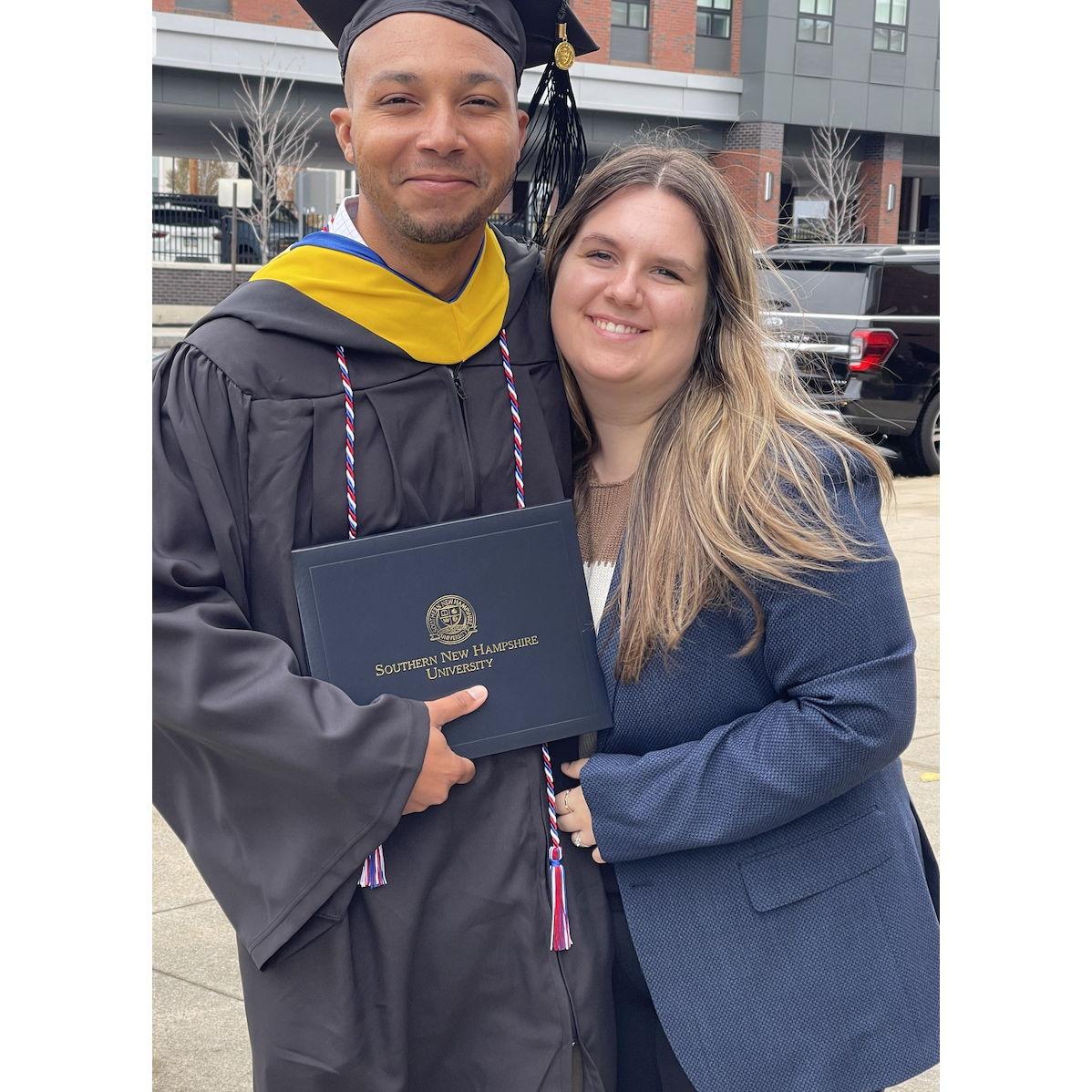 The day Greg graduated college and threw his cap into the next big adventure.
