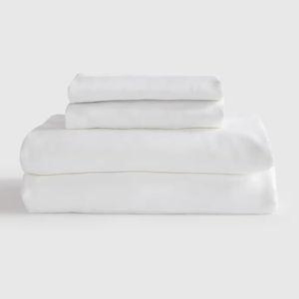 Organic Bamboo Queen Sheet Set in White