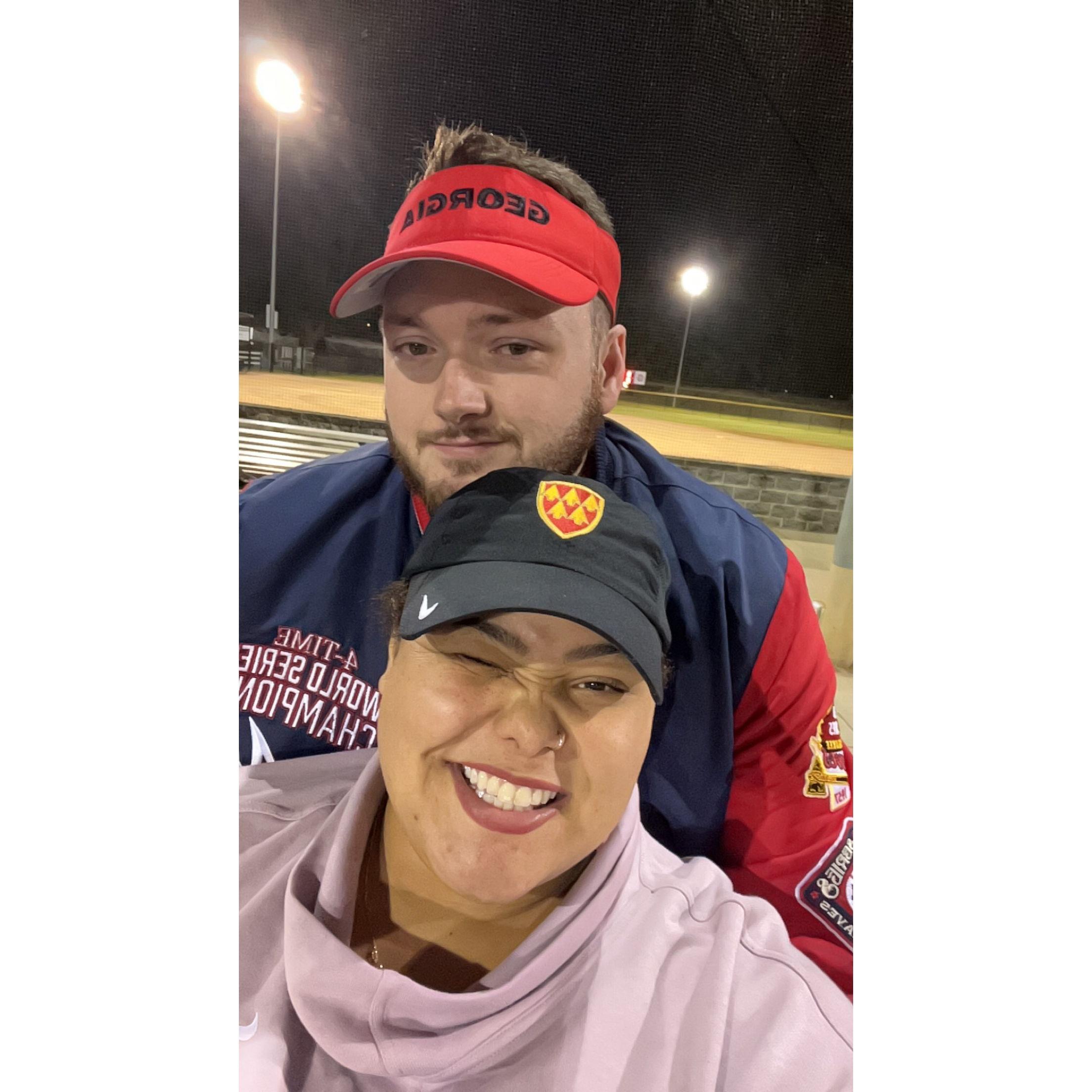 One of the many times we have gone to support one of Jadin's siblings sporting events.