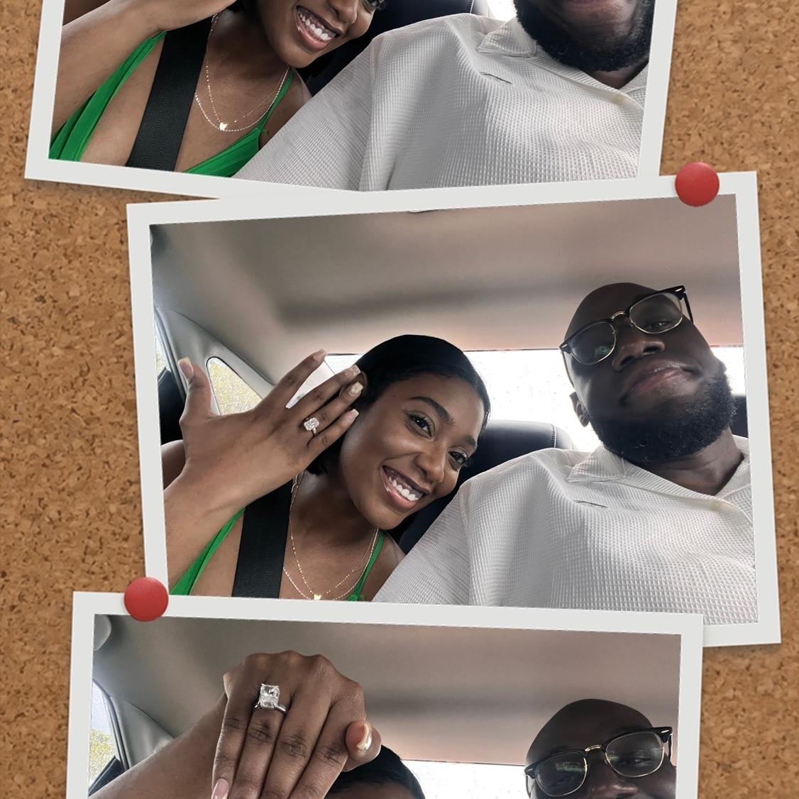 First selfie after he proposed!