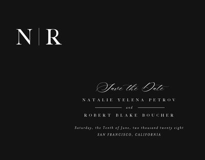 Black Arch Wedding Save the Date - Holt Classic