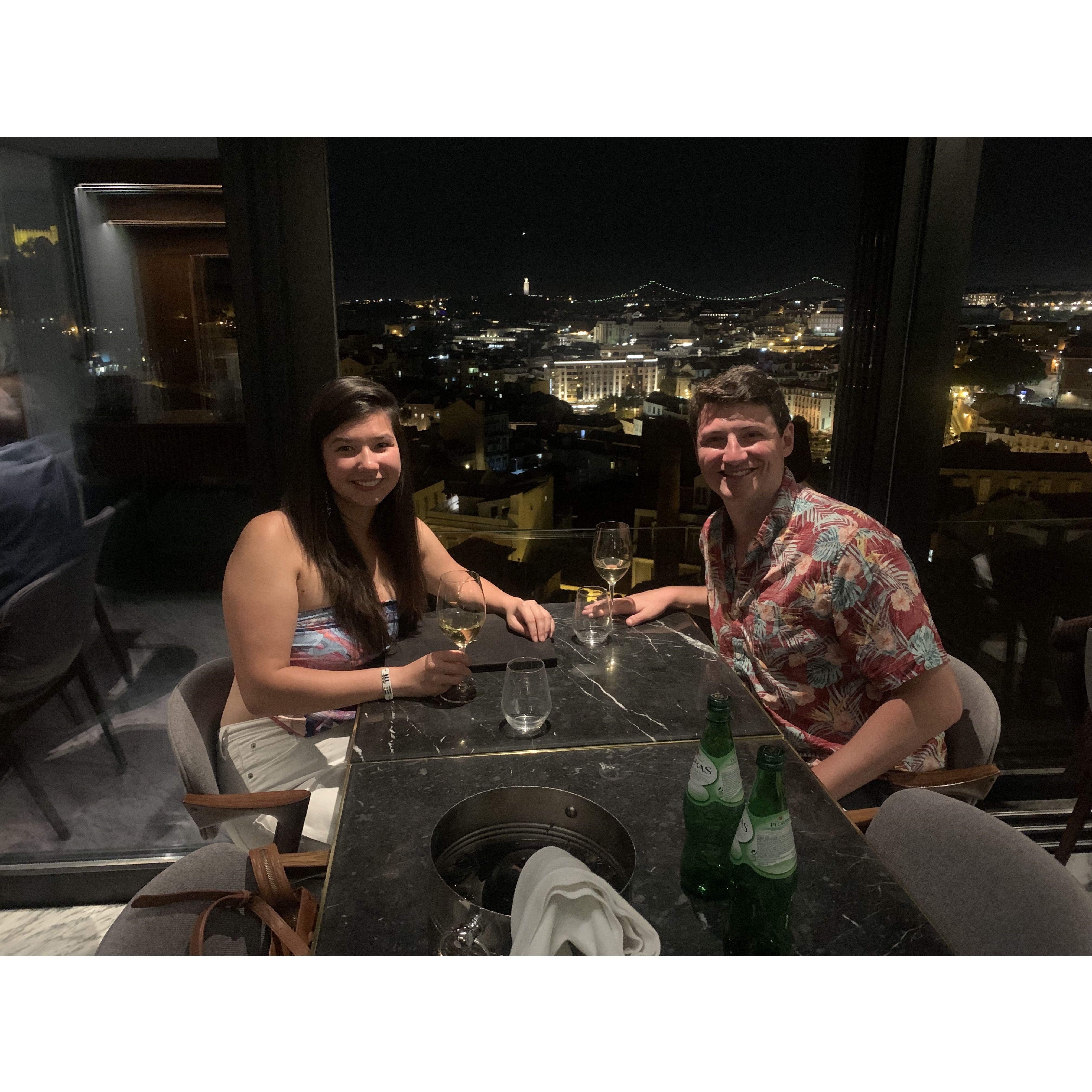 Our first anniversary dinner