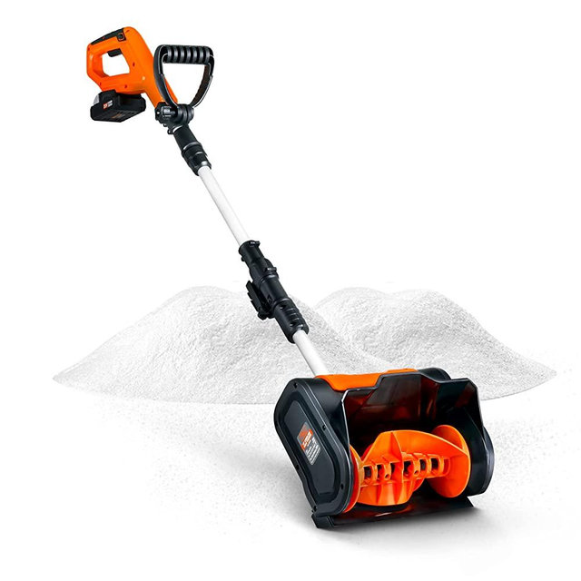 SuperHandy Snow Thrower/Power Shovel, Cordless DC 20V, Handheld, Lightweight | 10" in. Width 5" in. Depth, 25' ft Throwing Distance, 300 lbs/Min