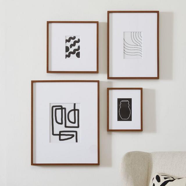 Multi-Mat Wood Gallery Frames - Walnut (12x16)