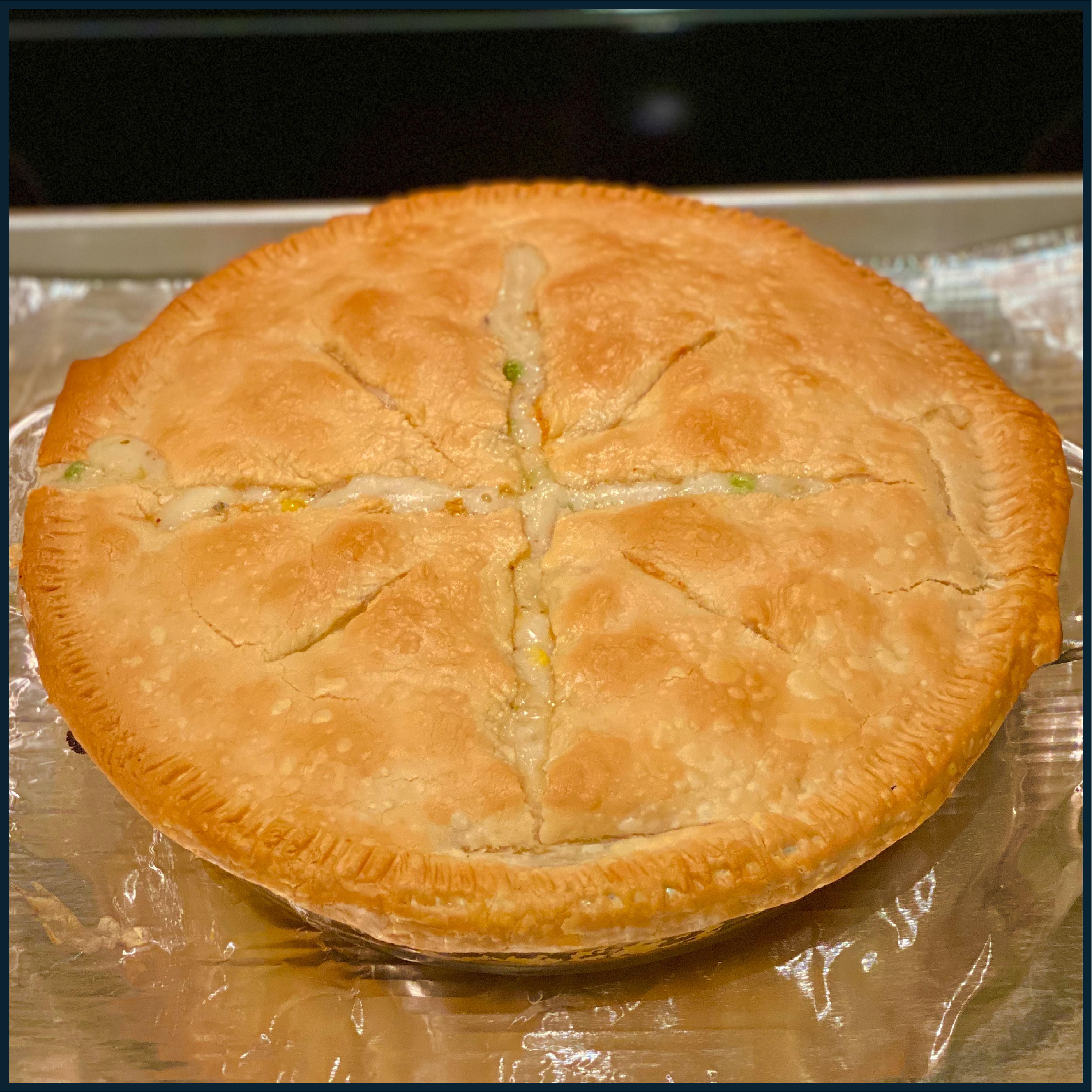 John's picture perfect chicken pot pie.