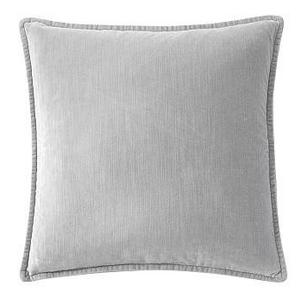 Washed Velvet Pillow Cover, 20", Alloy Gray