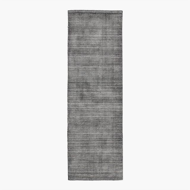 Leera Handloomed Black Performance Runner Rug 2.5'X8'