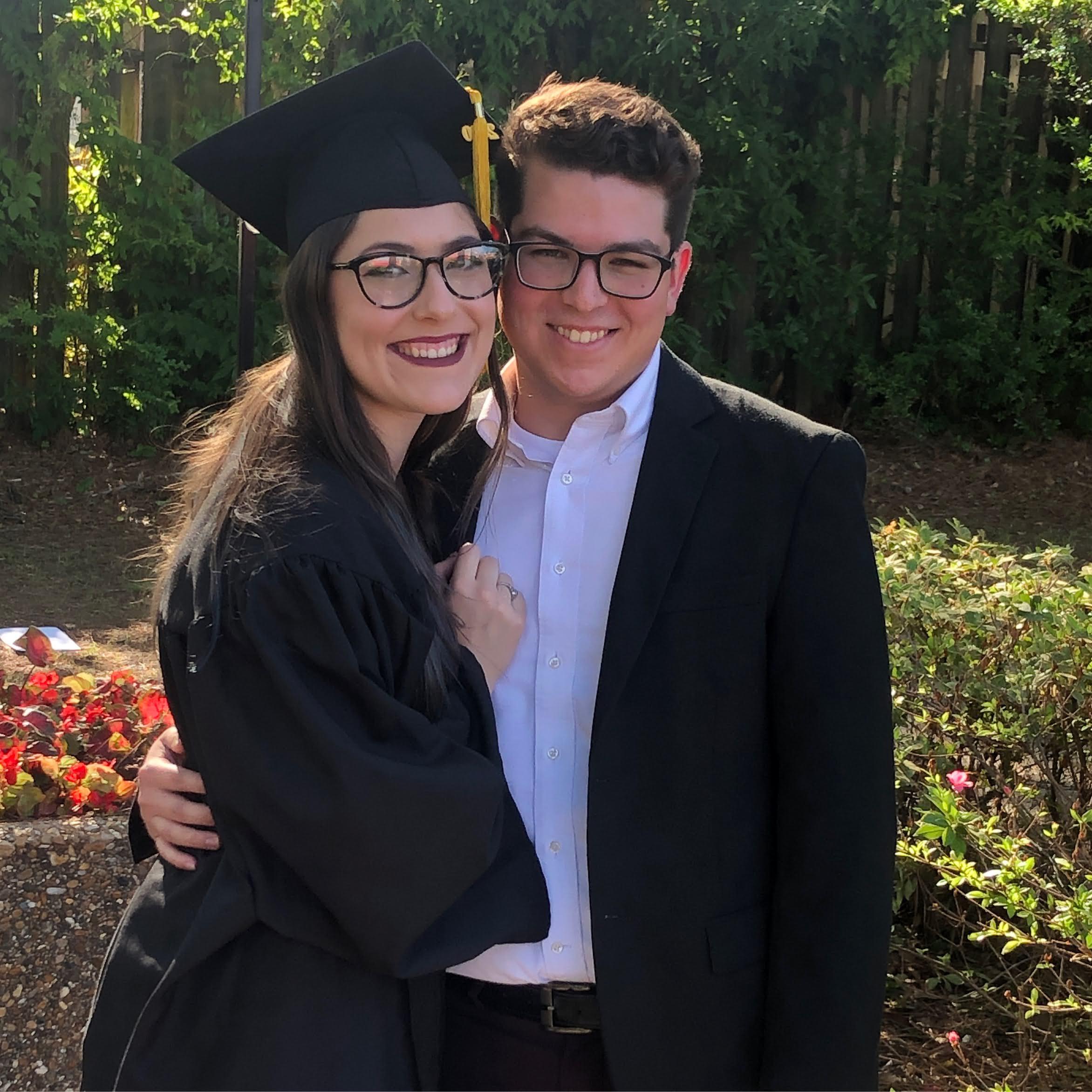 When I finally got to walk the stage a year after I graduated, Michael was right there with me to support me!