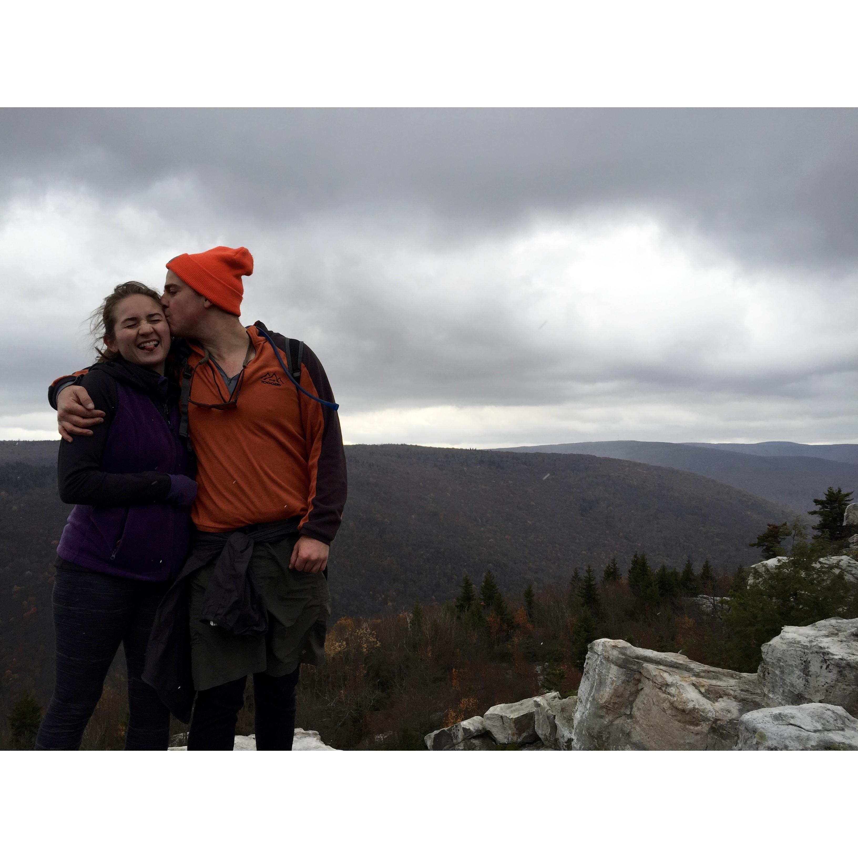Morgan showcasing his leggings and rugged outdoorsman skills on the same WVA mountain we met on. Lions Head, Dolly Sods Wilderness, West Virginia