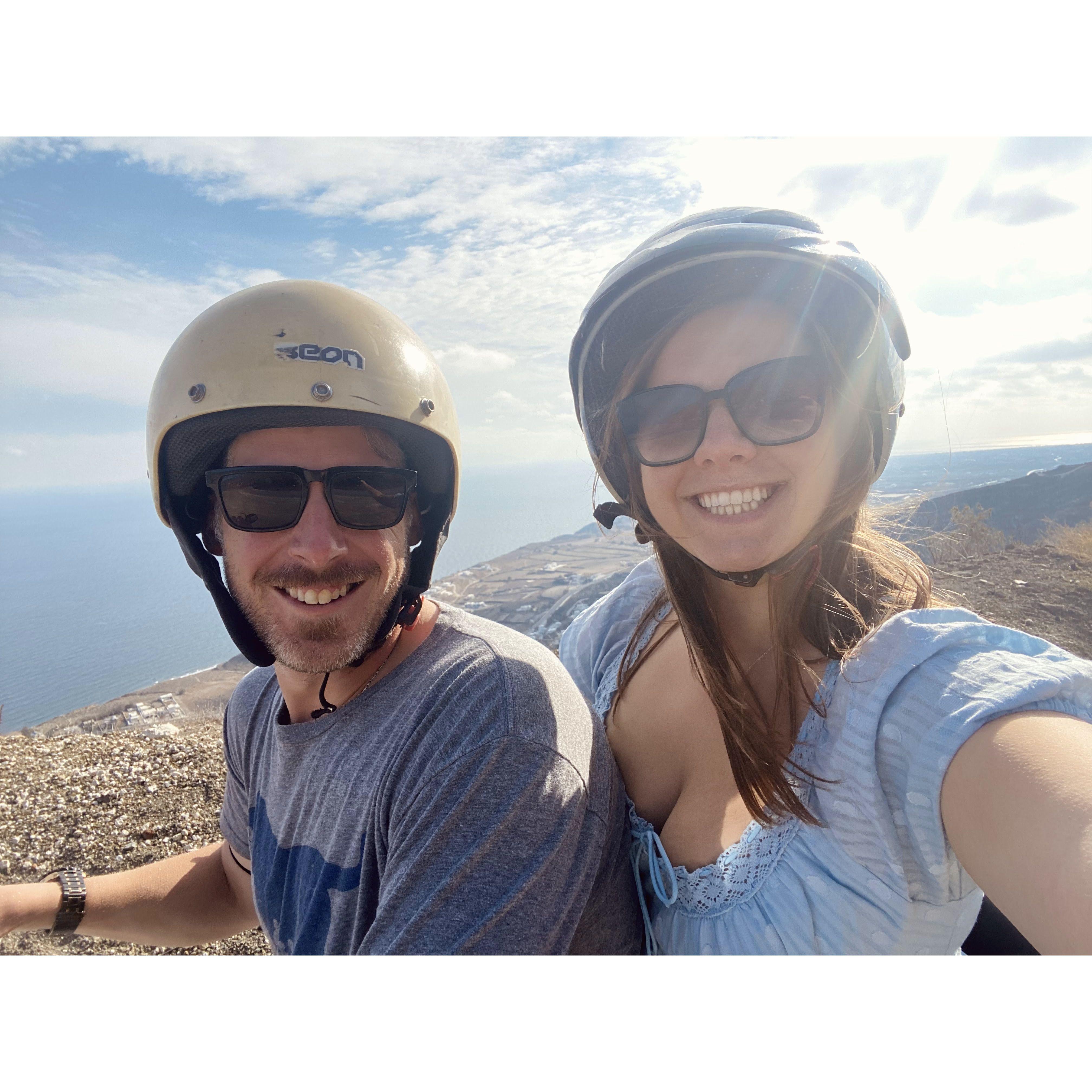 Riding 4-wheelers in Santorini, Greece!