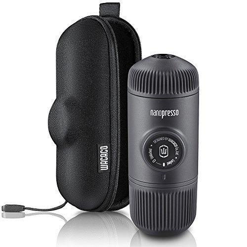 Wacaco - WACACO Nanopresso Portable Espresso Maker bundled with Nanopresso Protective Case, Upgrade Version of Minipresso, 18 Bar Pressure, Extra Small Travel Coffee Maker, Manually Operated