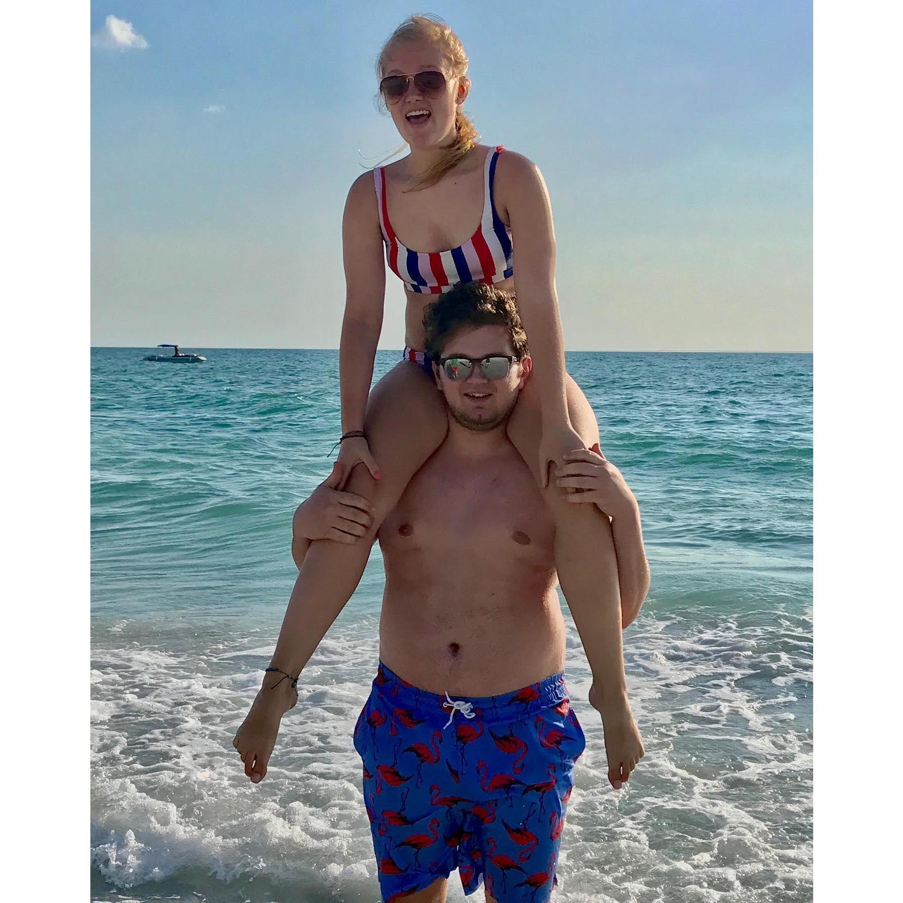 Our first family beach trip together in May 2019.