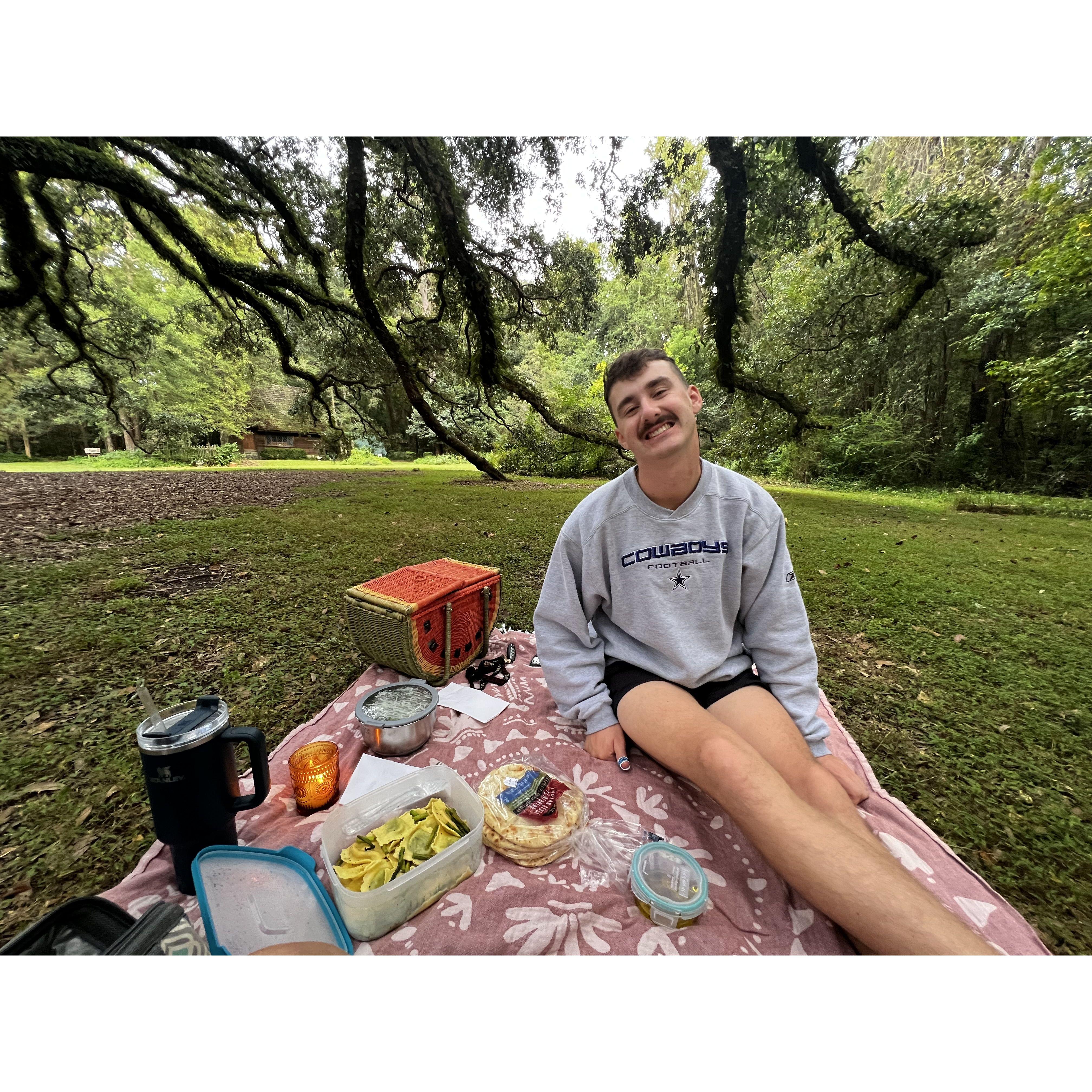 a surprise picnic date at the Litchgate tree!
