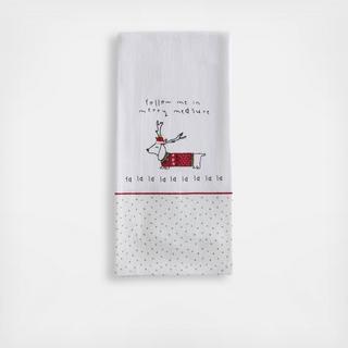 Holiday Ditty Dog Dishtowel, Set of 2