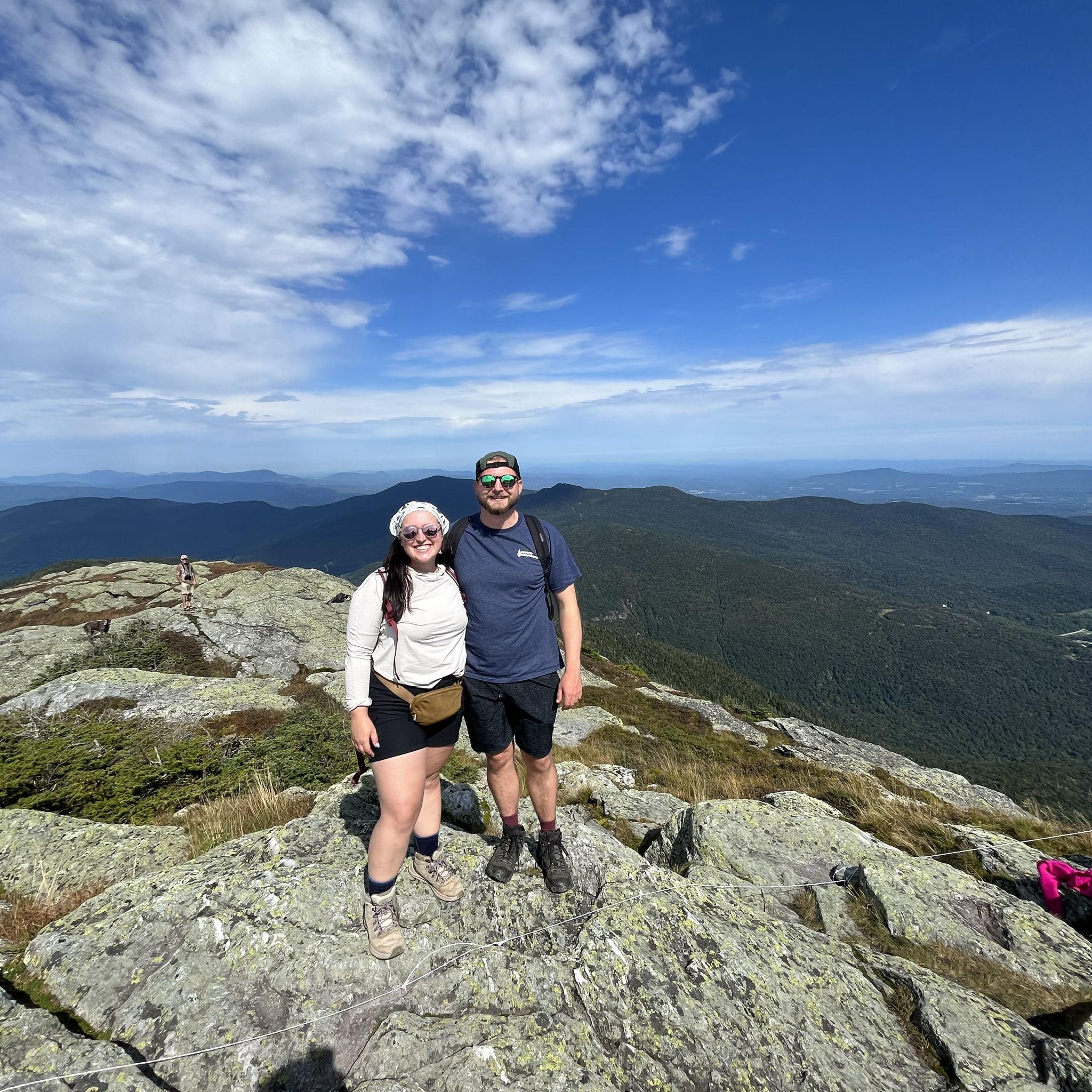 Gabe & Alyssa at the top of Mt Mansfield, Vermont.
September 2023