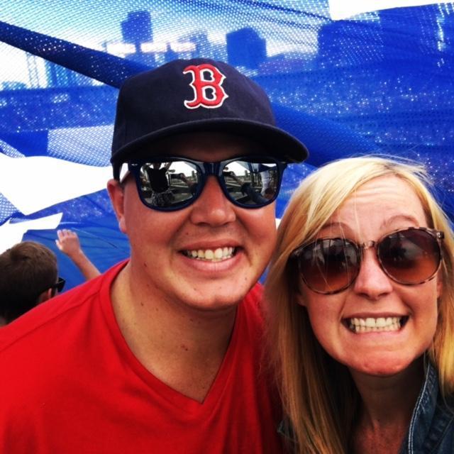 Our first picture together- all the cheesin!