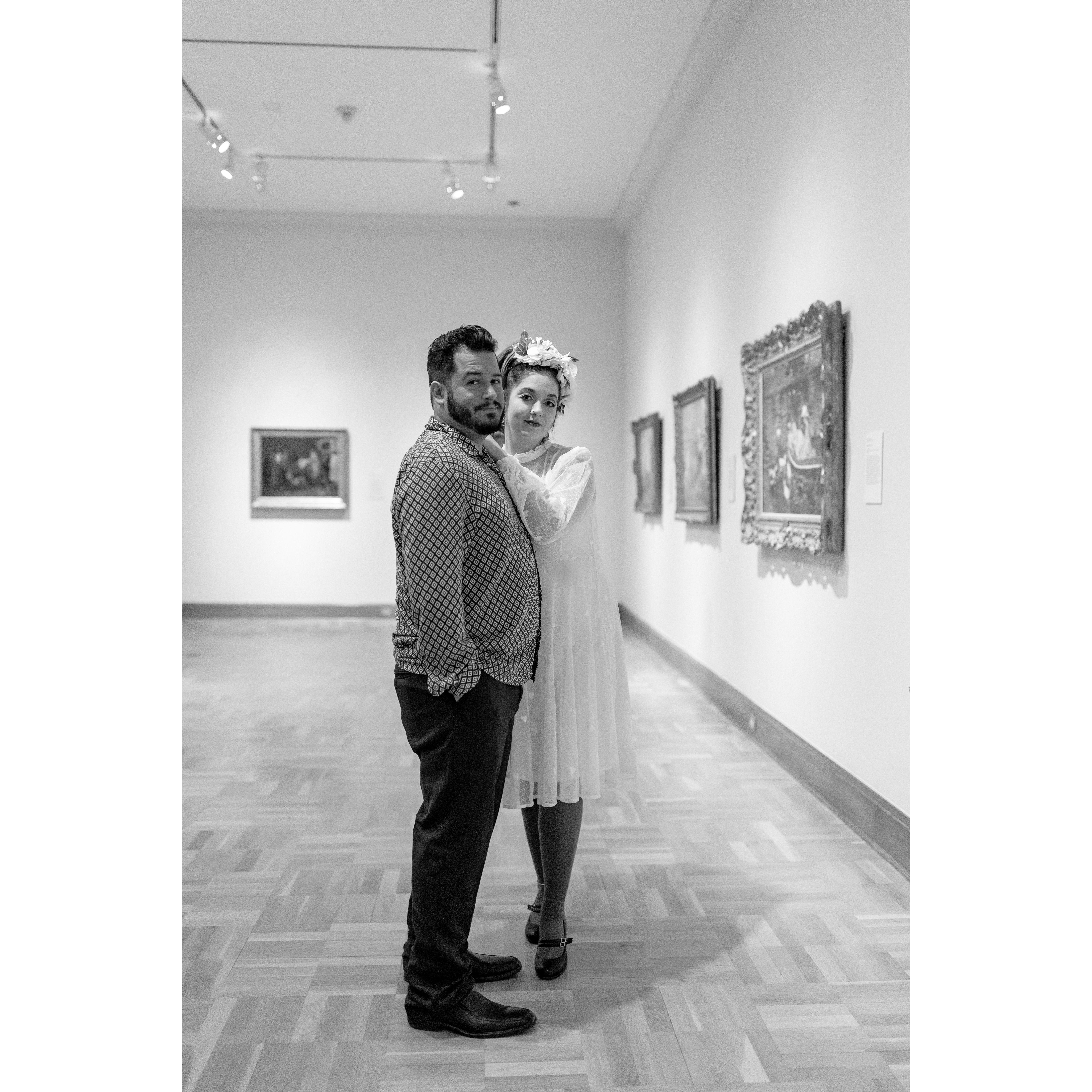 From our engagement photo shoot at the Santa Barbara Museum of Art.