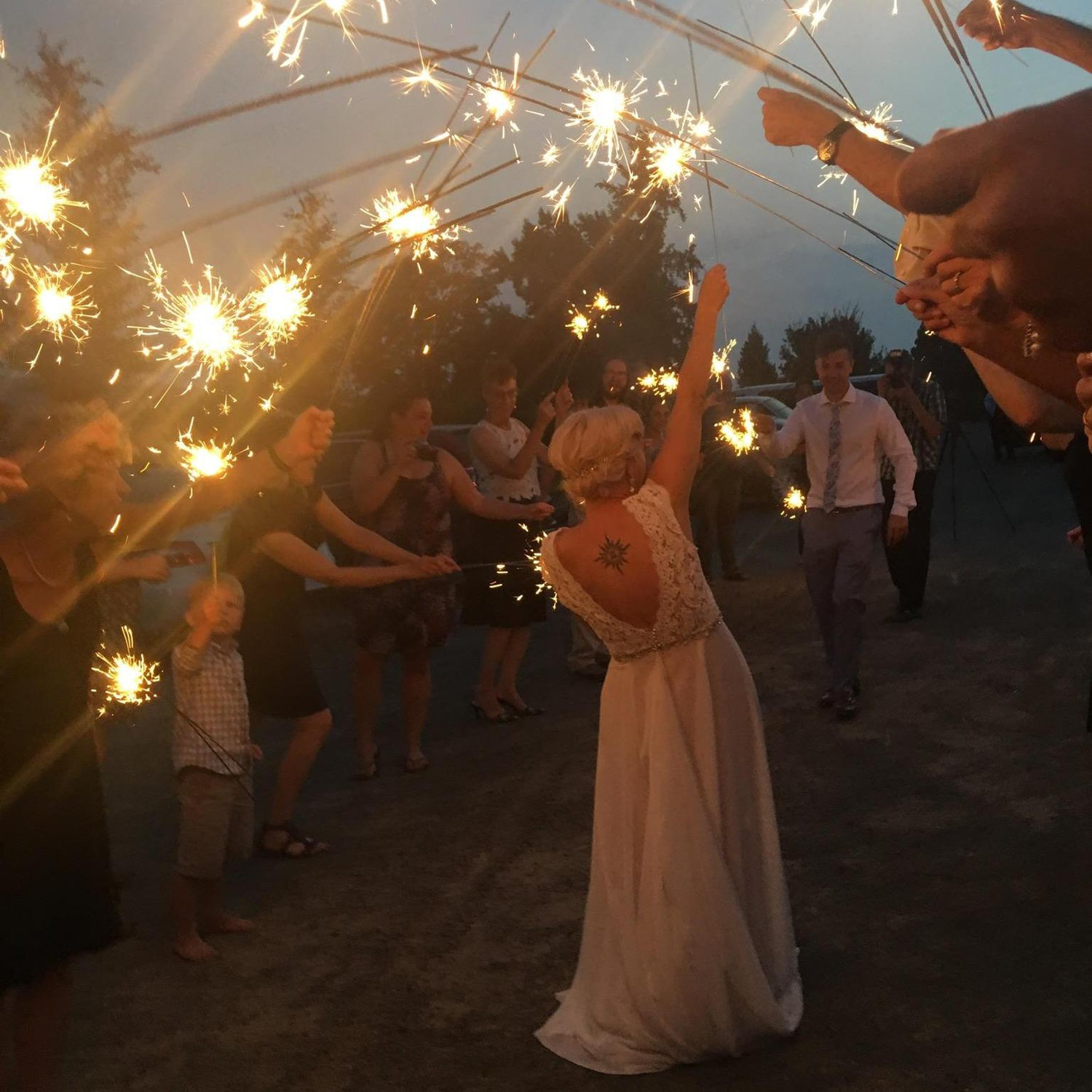 sparkler send off