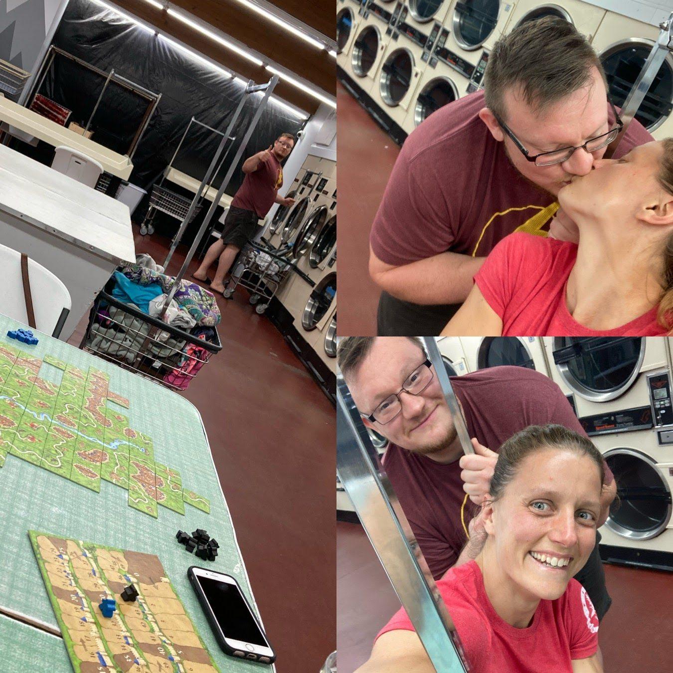 Our midnight laundry mat date.