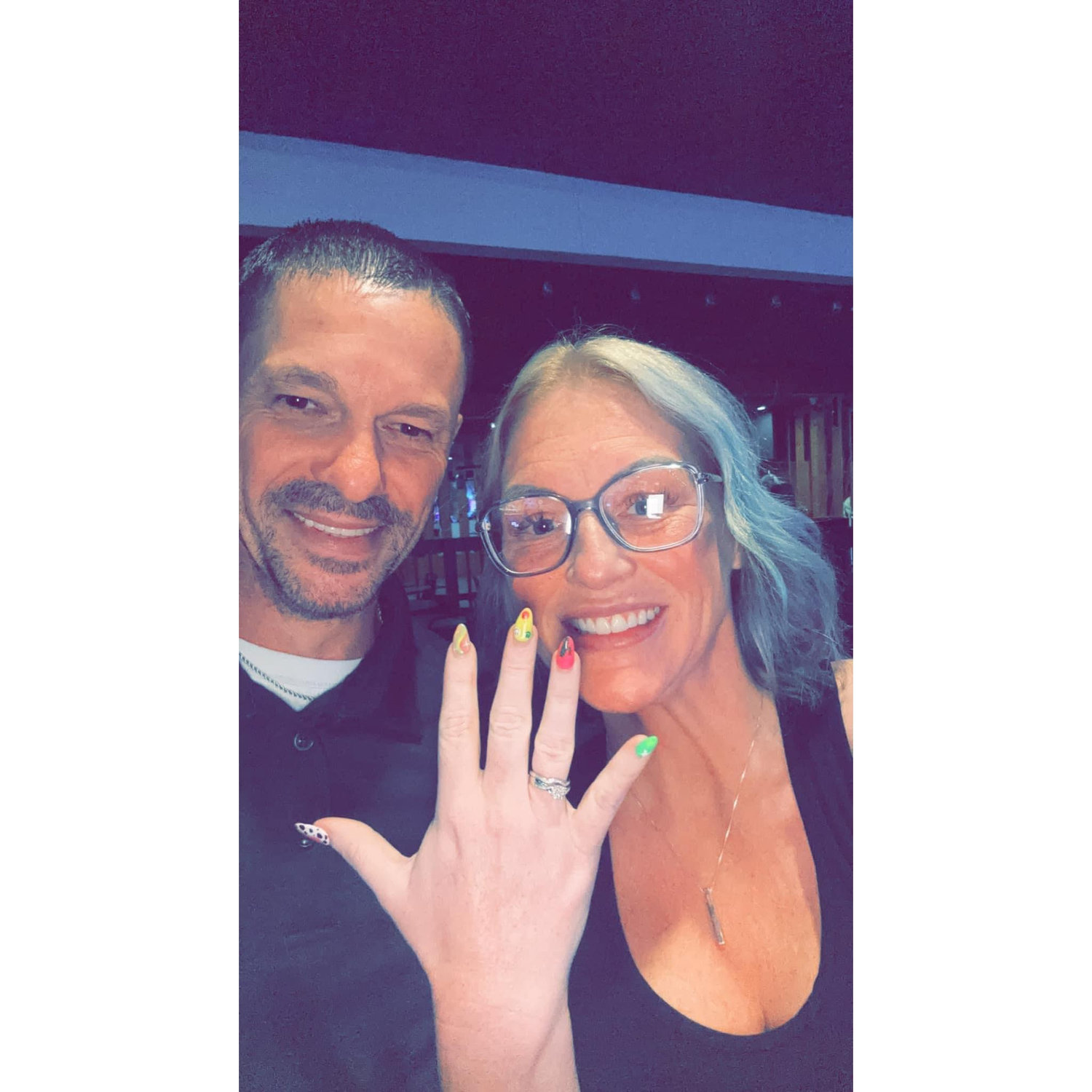 Right after he popped the question!!