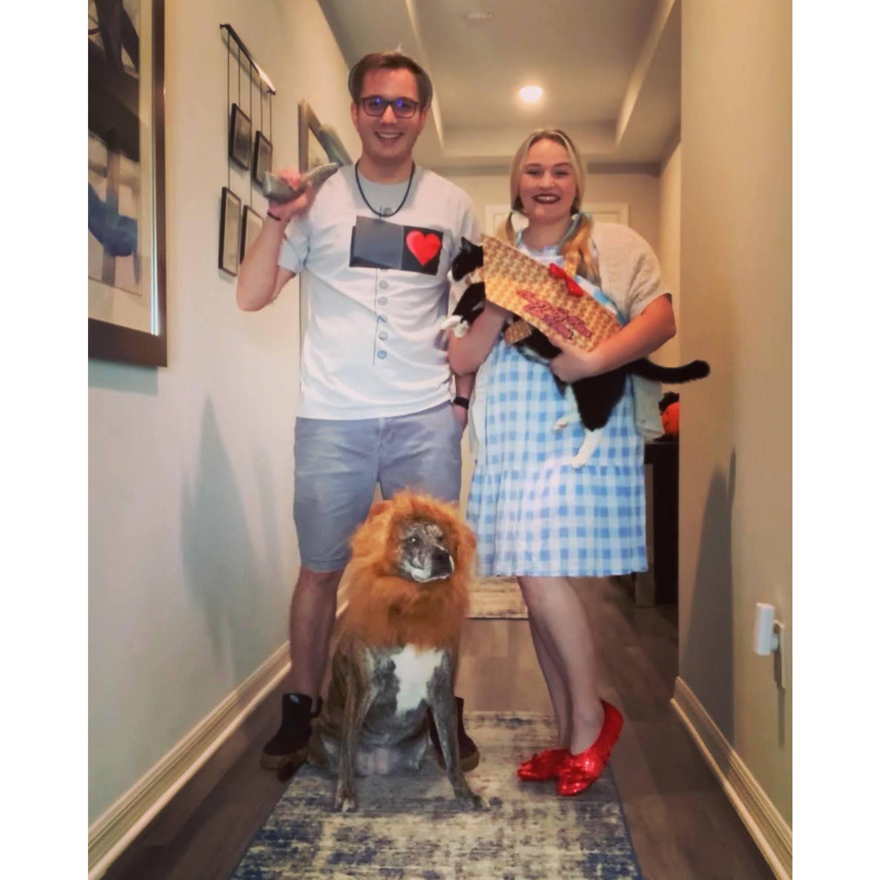 Halloween 2021 with both our heart animals, Trixie & Sable