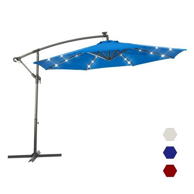 Felicite 115.25'' Lighted Cantilever Sunbrella Umbrella