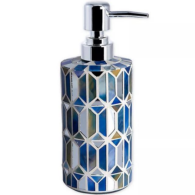 Hexagon Border Lotion Dispenser in Blue