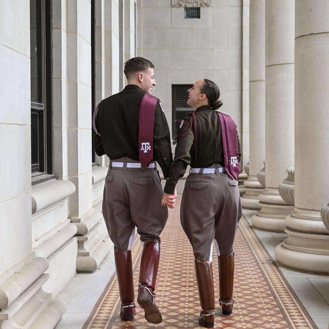 Jackson and Zoe's senior pictures- the walk was posed, but Jackson making her laugh never is