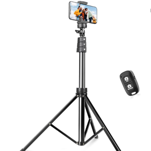SENSYNE 72" Phone Tripod, Extendable Cell Phone Tripod Stand, Selfie Stick Tripod with Wireless Remote and Phone Holder, Compatible with iPhone Android Phone, Camera
