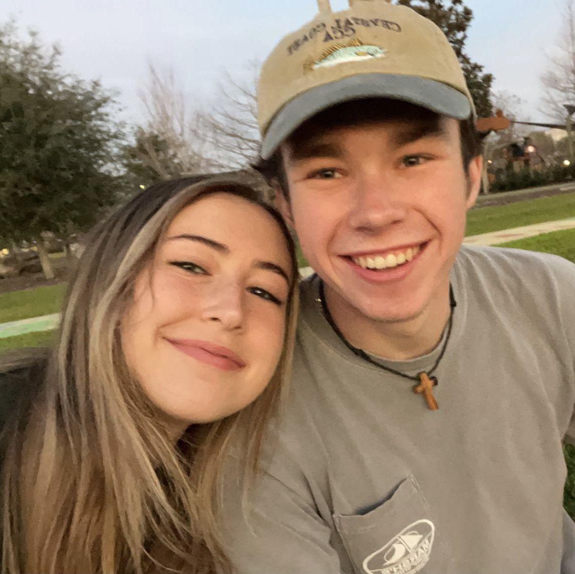 We first said "I love you" right before this picture in Depot Park!