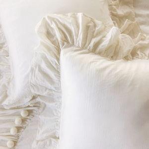 Cotton Ruffle Euro Sham - Cream Euro