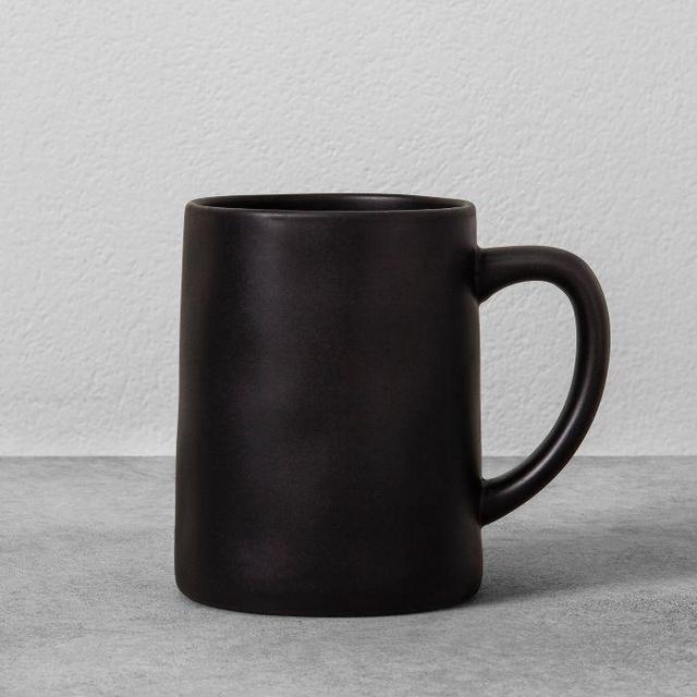14oz Black Stoneware Mug - Hearth & Hand™ with Magnolia