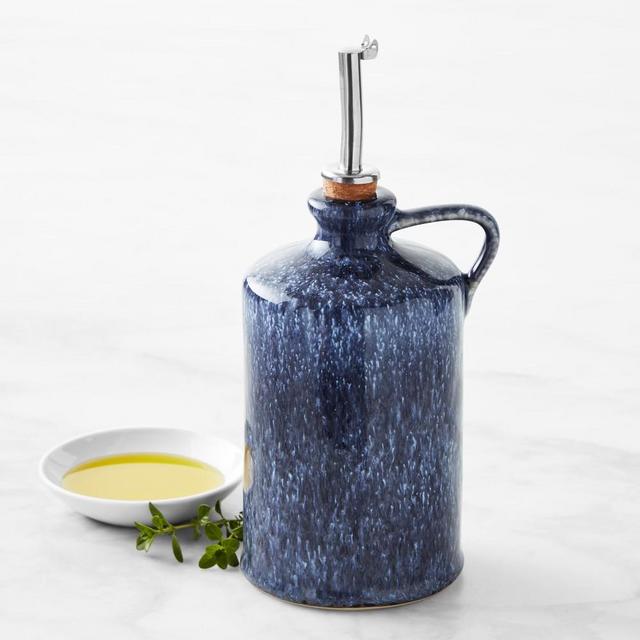 Blue Reactive Oil Cruet