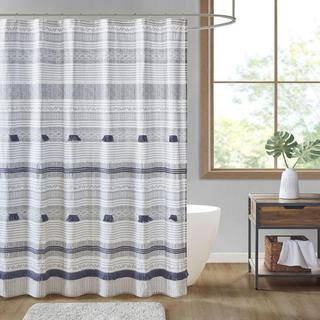 Cody Printed Shower Curtain with Tassel