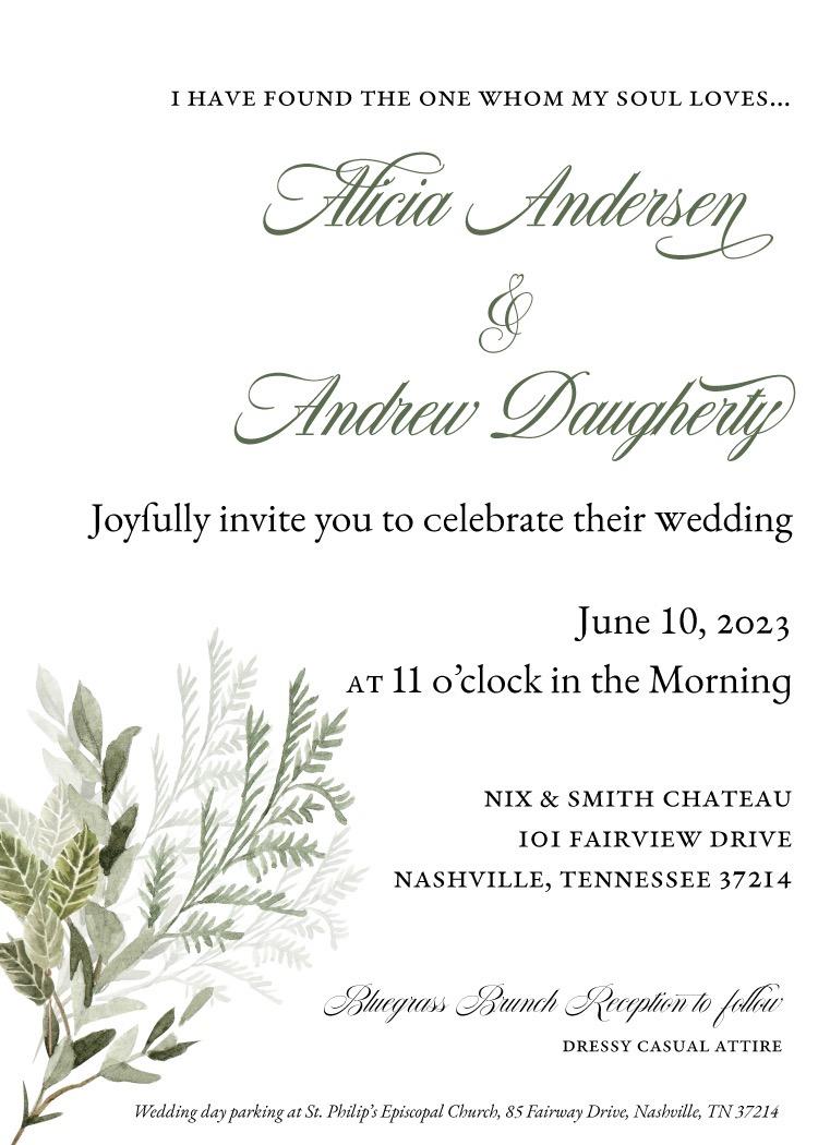 The Wedding Website of Andrew Daugherty and Alicia Andersen