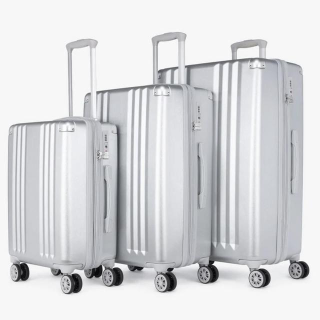 Ambeur 3-Piece Luggage Set (Silver)