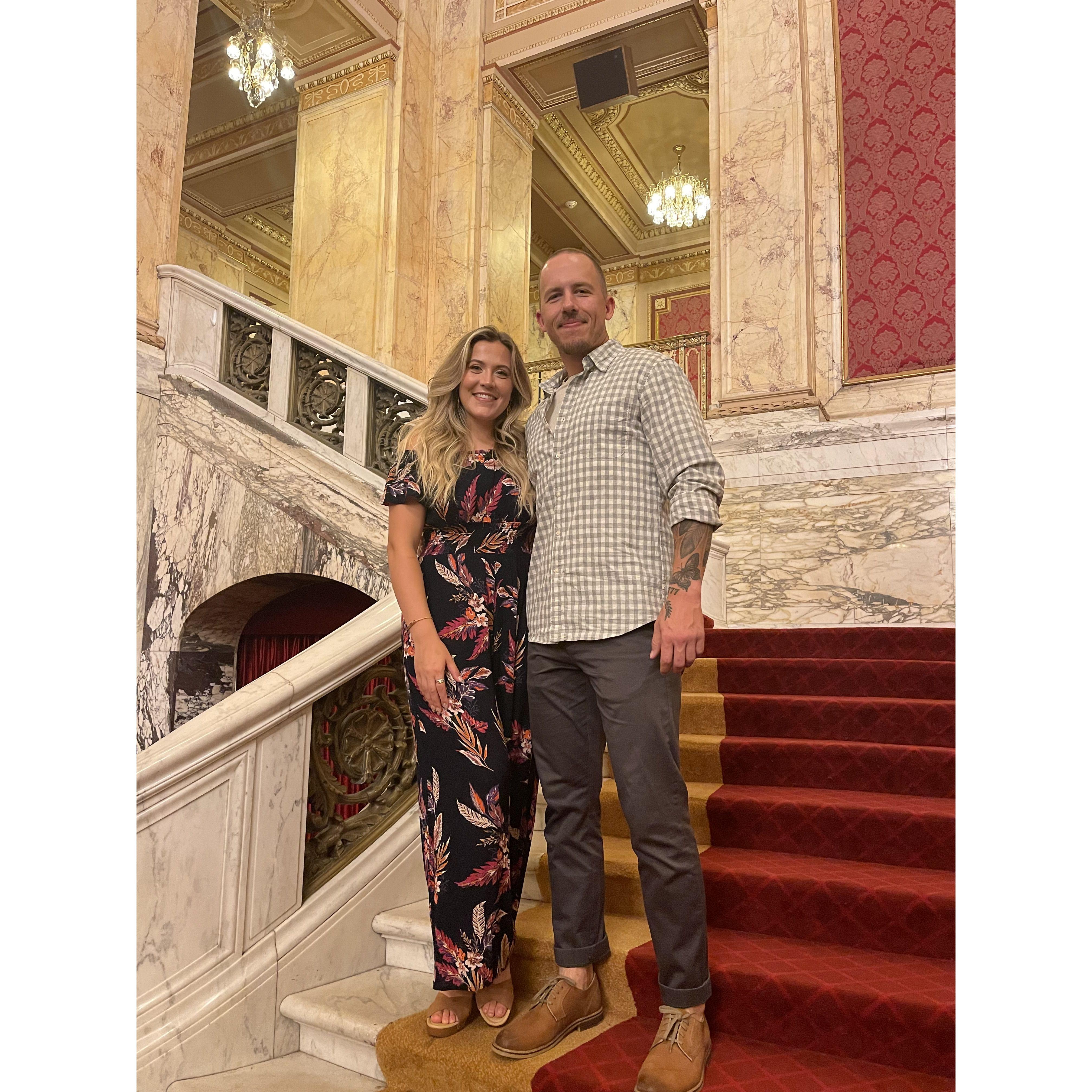 All dressed up to see Il Solo (Italian Trio) at Playhouse Square