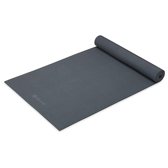 Gaiam Yoga Mat - Premium 5mm Solid Thick Non Slip Exercise & Fitness Mat for All Types of Yoga, Pilates & Floor Workouts (68" x 24" x 5mm)