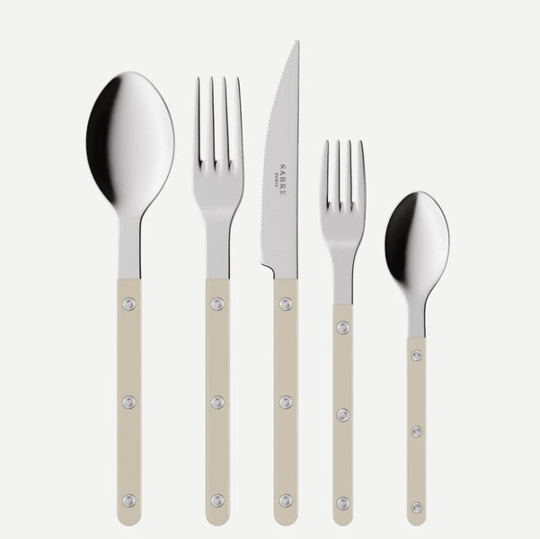 Bistrot Solid, Light kaki - 48 pieces cutlery set