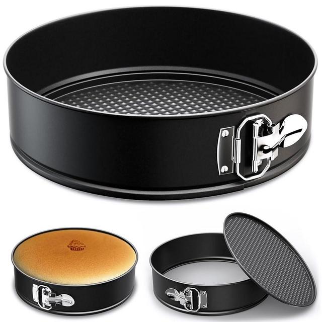 CasaCulina 10 Inch Non-stick Springform Pan Cheesecake Pan Cake Pan, Cheese Cake Pans with Removable Bottom for Baking, Deep Dish Pizza Pan Spring Form Pan for Cheesecake