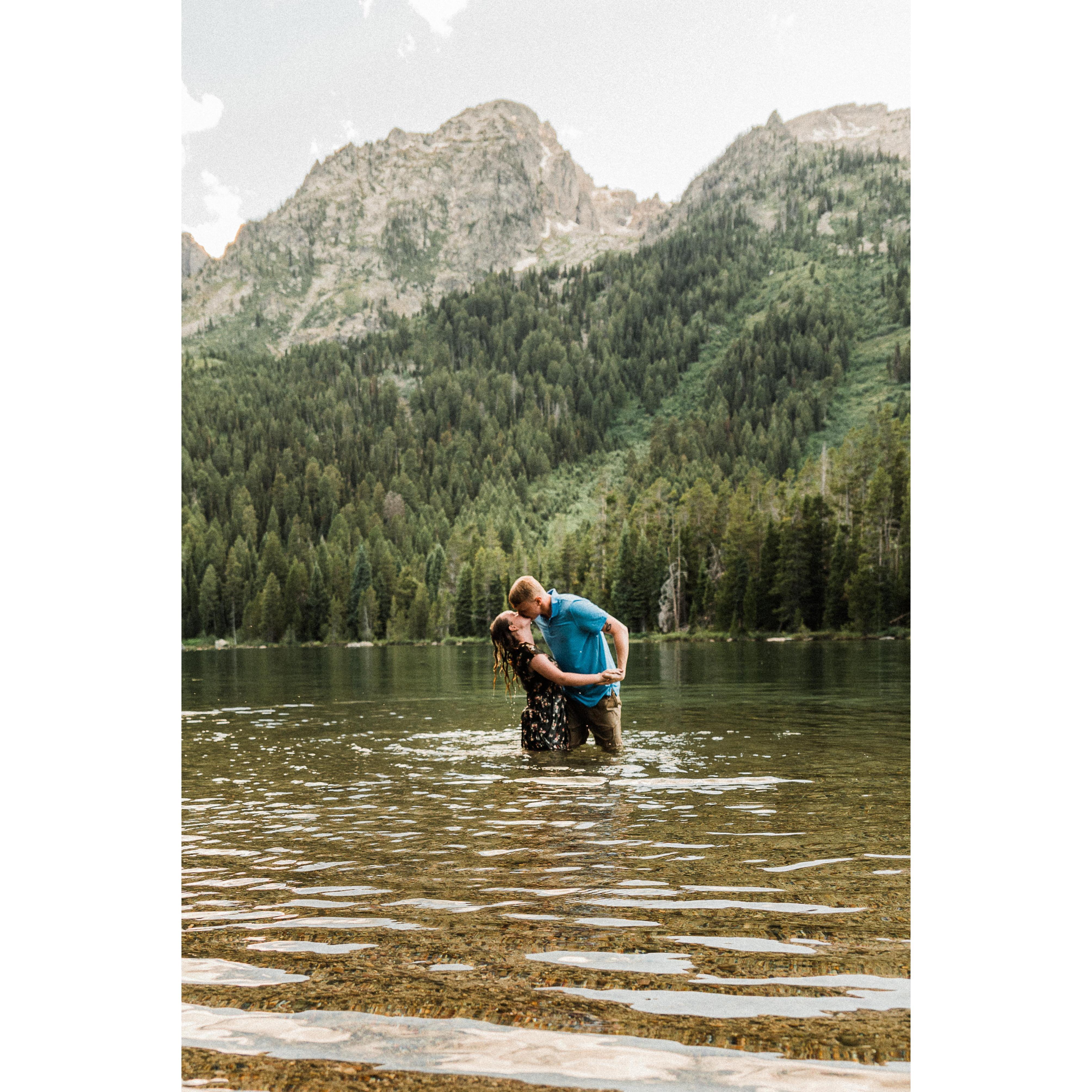 Part of our engagement session at the Grand Tetons.