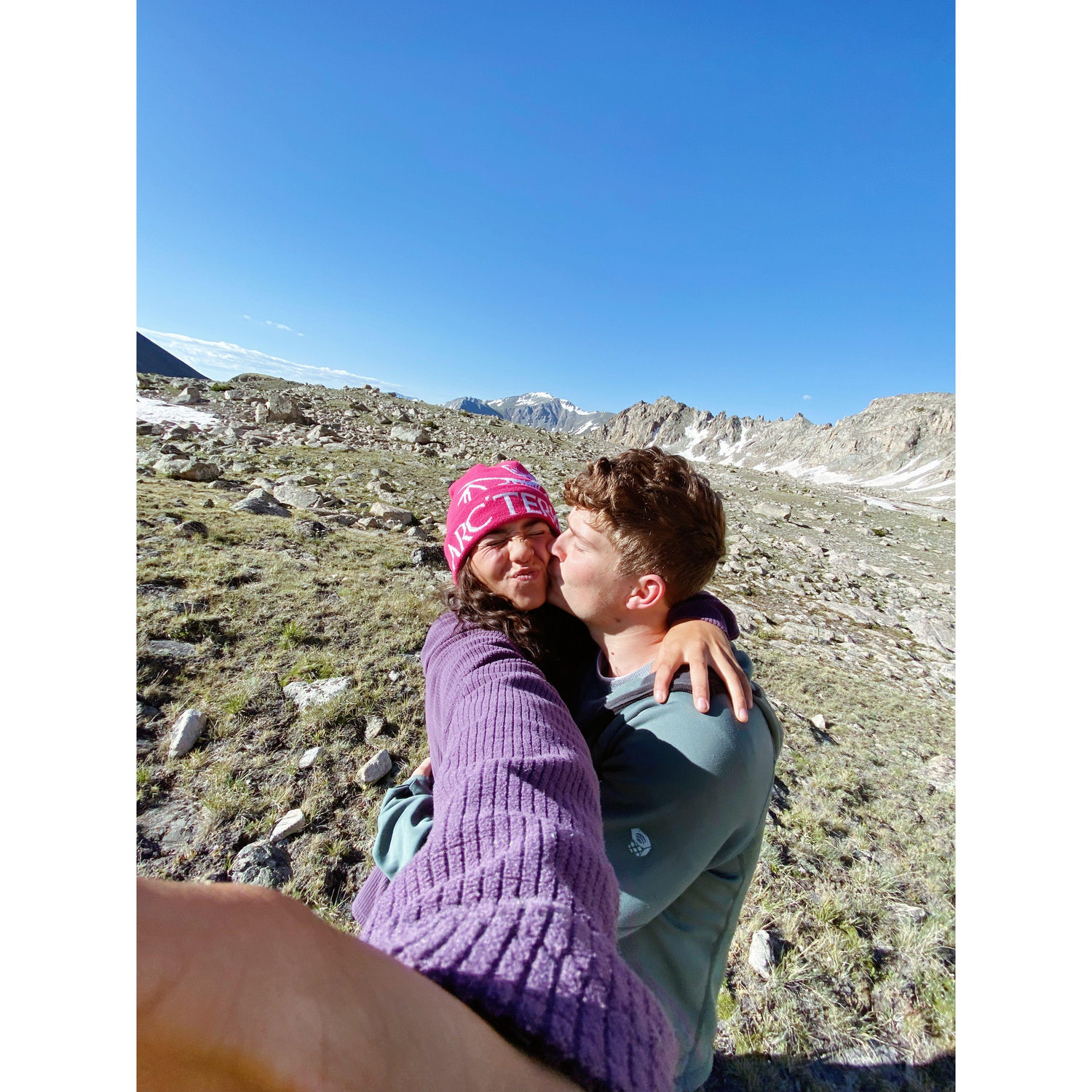 Summer 2023: This was after the scariest night of sleep in the backcountry we have ever had.
