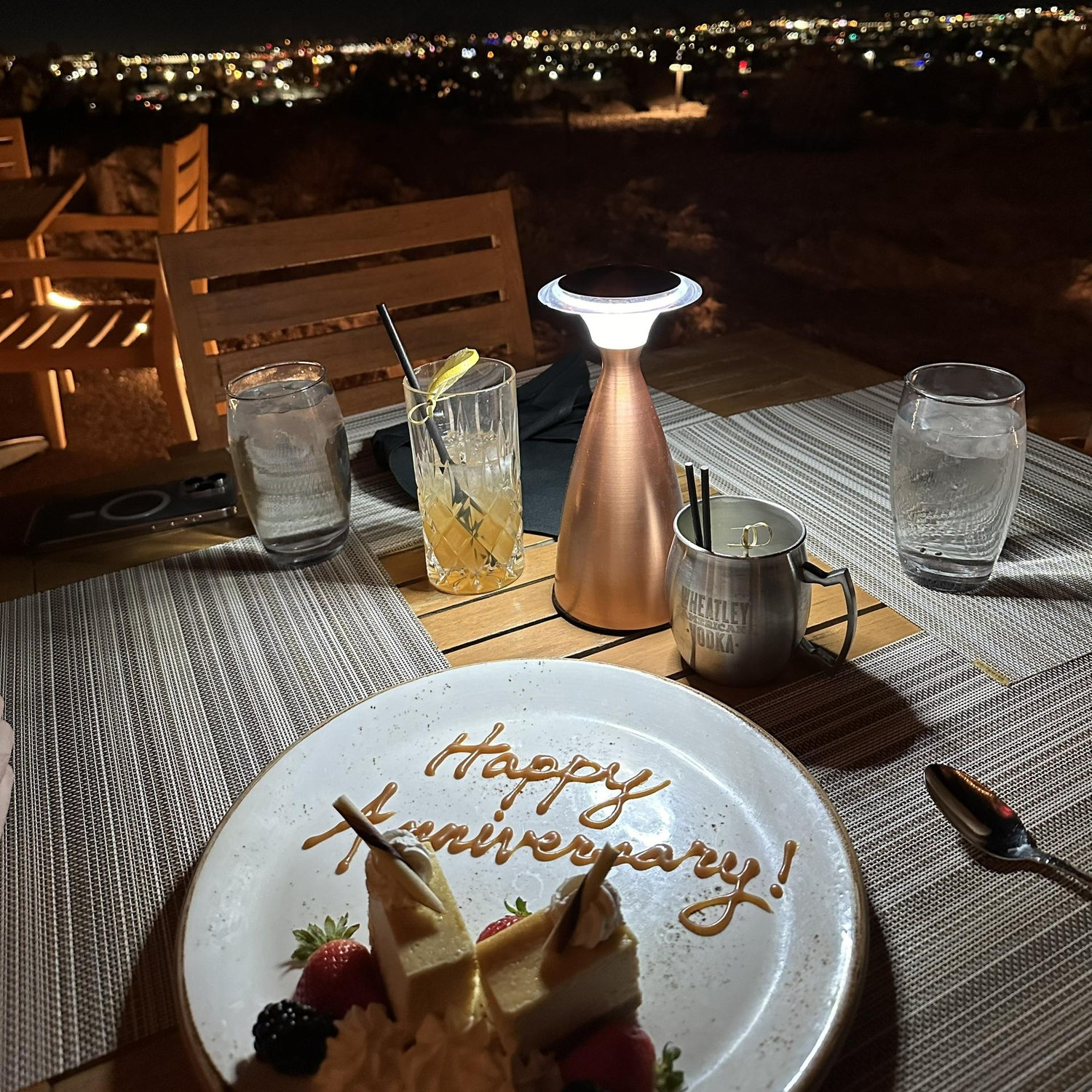 Our 7th Anniversary dinner at the Top of the Rock Restaurant in Phoenix!