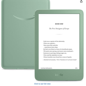 New Amazon Kindle (16 GB) - Matcha - Lightest and most compact Kindle, with glare-free display, faster page turns, adjustable front light, and long battery life - Matcha + 3 Months Free Kindle Unlimited (with auto-renewal)