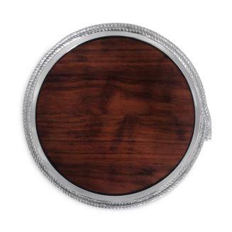 Mariposa Rope Round Cheese Board with Dark Wood Insert