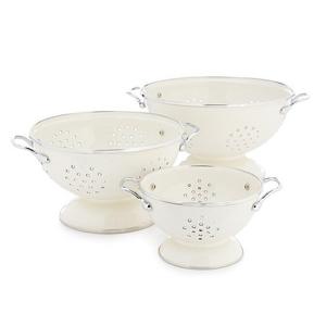Southern Living 3-Piece Enamel-on-Steel Colander Set