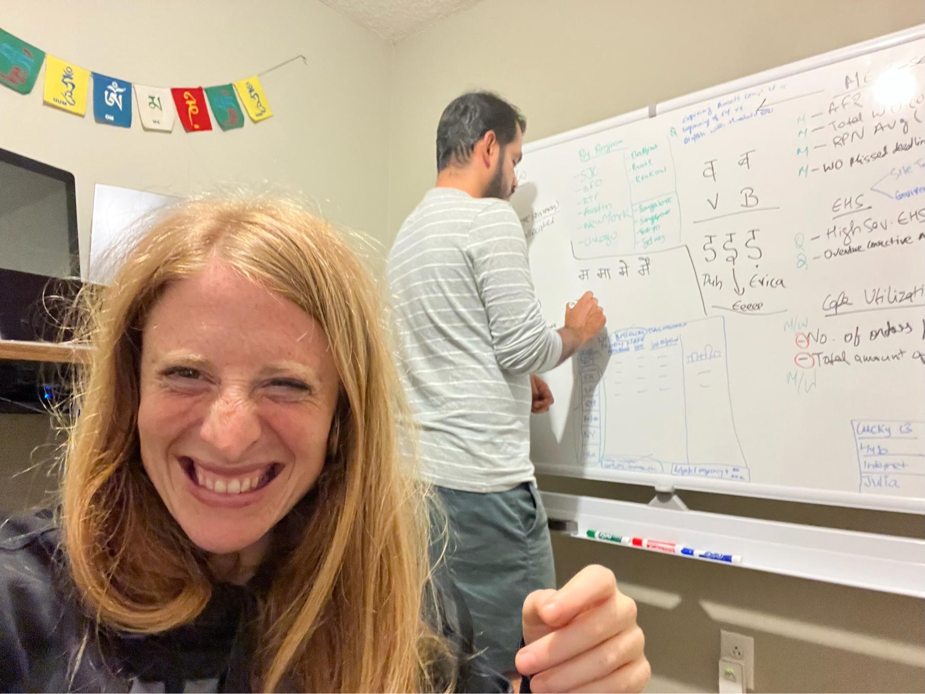 Abhi teaching Lydia Hindi.
