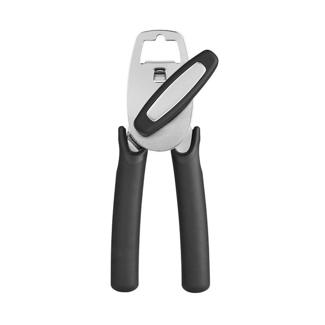 Zulay Kitchen Heavy Duty Stainless Steel Can Opener Manual with Large Bottle Opener