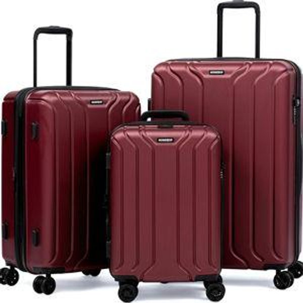 NEW YORK Luggage Expandable Spinner Wheels hard side shell Travel Suitcase Set 3 Piece Lightweight, TSA Lock, Double USB Port + 2 packing cubes